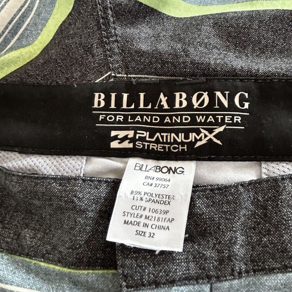 Billabong Men’s Platinum Land & Water Board Shorts Swim Trunks Stretch Beach 32 - Picture 12 of 12